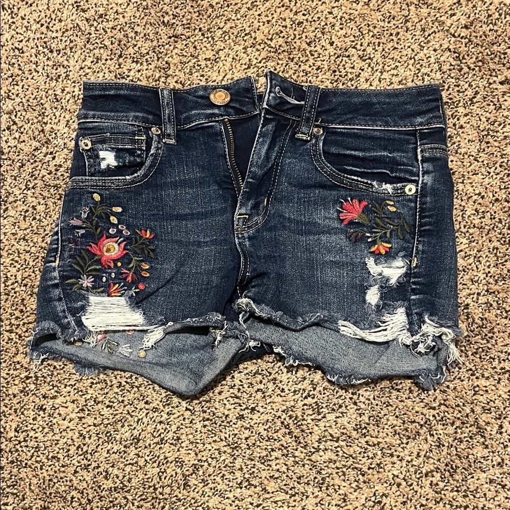 Dark Blue Denim Shorts